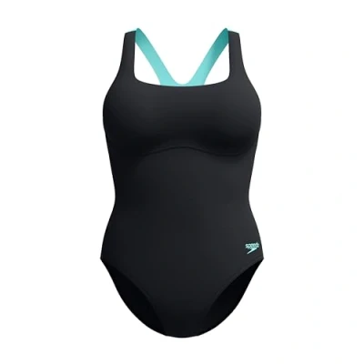 Image of Speedo Womens FLEX BAND Swimsuit WITH Built IN SWIM BRA Swimsuit, Women&#039;s, Size: 34, Anthracite