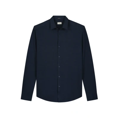 Image of Dstrezzed FINE SLUB Shirt Dk navy, Men&#039;s, Size: Medium, navy