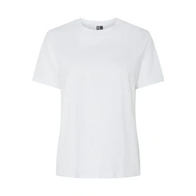 Image of Pieces Pcria Solid TEE Basic Tshirt, Women&#039;s, Size: Medium, Bright white
