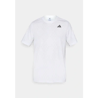 Image of adidas Performance CLUB Graph TEE Print Tshirt, Men&#039;s, Size: Small, White/dash grey