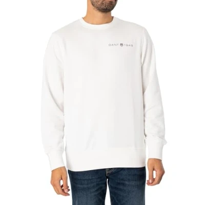 Image of GANT Graphic NECK Sweatshirt, Men&#039;s, Size: XL, Eggshell