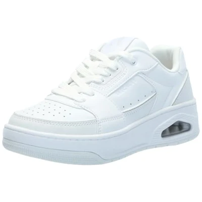 Image of Skechers UNO Court Trainers, Women&#039;s, Size: 6, White Leather