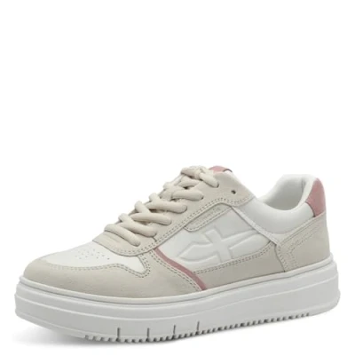 Image of Tamaris Sneakers Trainers, Women&#039;s, Size: 7.5, Offwhite comb leather and imitation