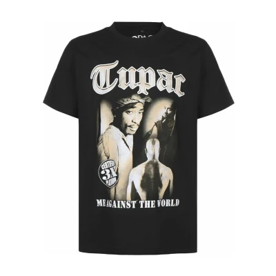 Image of Mister Tee Men&#039;s Tupac Matw Sepia Oversize T Shirt, Black, XS