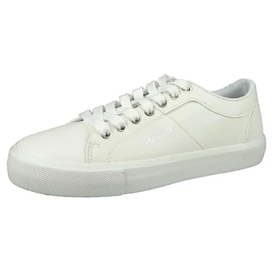 Image of Levi&#039;s Woodward Trainers, Women&#039;s, Size: 4.5, Brilliant white High quality imitation leather