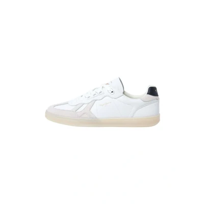 Image of Pepe Jeans BALL CLUB Trainers, Men&#039;s, Size: 10, White Leather/synthetics