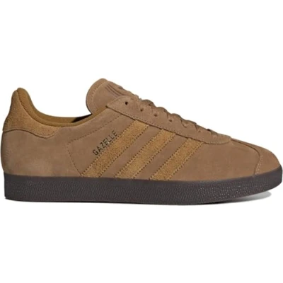 Image of adidas Originals Gazelle Unisex Trainers, Size: 9.5, brown desert/bronze strata/dark Suede