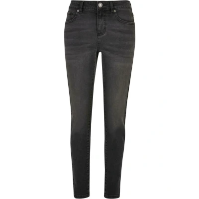 Image of Urban Classics MID Waist Jeans Skinny Fit, Women&#039;s, Size: 26x28, Black washed