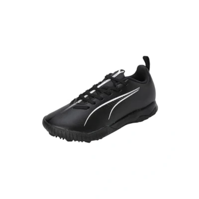 Image of Puma Ultra 5 PLAY TT JR Unisex Astro turf trainers for kids, Size: 1, Black/white Synthetics