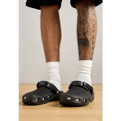 Image of Crocs Yukon Vista II Clogs, Men&#039;s, Size: 12, Black/slate grey Synthetics/textile