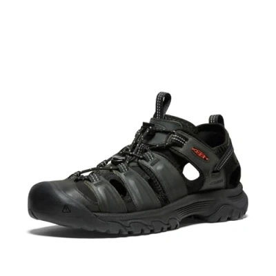 Image of KEEN Unisex Men&#039;s Targhee 3 Closed Toe Hiking Sports Sandals, Grey black, 40.5 EU