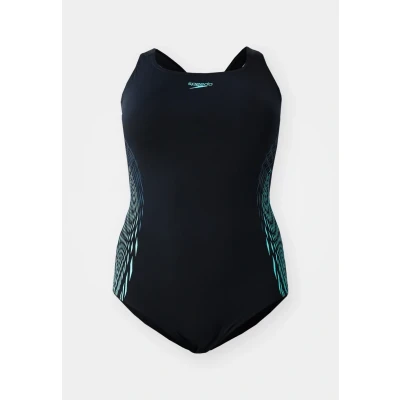 Image of Speedo Womens Placement Medalist Swimsuit, Women&#039;s, Size: 16, Dark teal