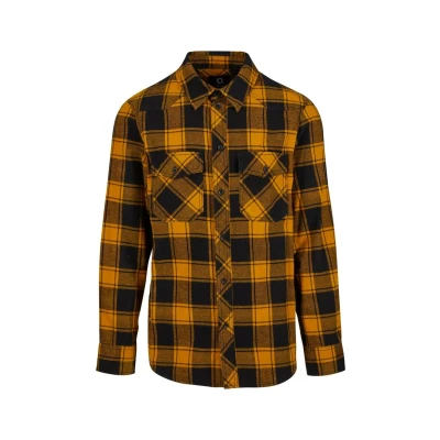 Image of Brandit Check Shirt, Men&#039;s, Size: Medium, Black yellow