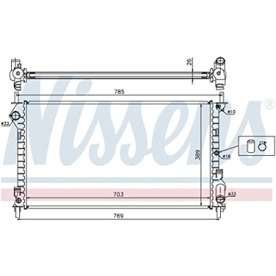 Image of Radiator, engine cooling NISSENS 62015A