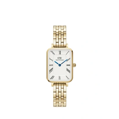 Image of Daniel Wellington Quadro Roman Numerals 5LINK Watch, Women&#039;s, Size: One Size, Gold