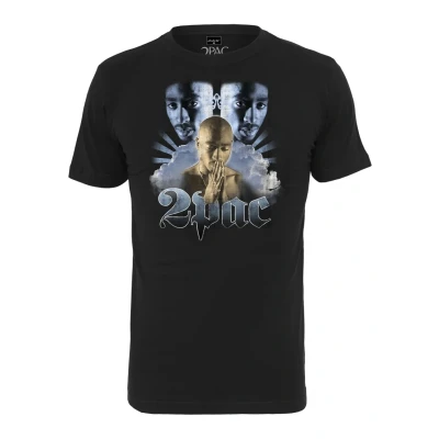 Image of Mister TEE Tupac Heaven Print Tshirt, Men&#039;s, Size: Medium, Black