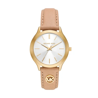 Image of Michael Kors Slim Runway White Women&#039;s Watch MK7533