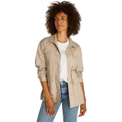 Image of Tommy Hilfiger Utility Jacket Light jacket, Women&#039;s, Size: XS, Sandalwood
