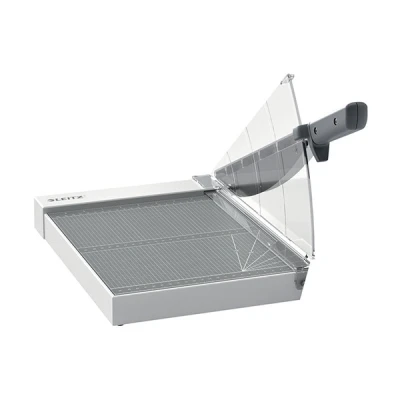Image of Leitz Precision Home Office Paper Cutter A4, Guillotine, Cuts Up To 10 Sheets, 305mm Cut Length, Steel Blade, Laminated Wooden Base, Alignment Guide With Edge Glow &amp; Blade Guard, 90190000
