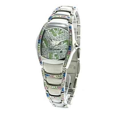 Image of Chronotech Womens Analogue Quartz Watch with Stainless Steel Strap CT7896SS 74M,