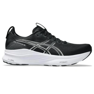 Image of Asics Road running shoes, Men&#039;s, Size: 5, Black white shoes