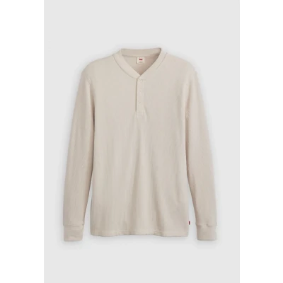 Image of Levi&#039;s Men&#039;s Long Sleeve Thermal 3 Button Henley Shirt, Rainy Day, L