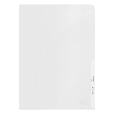 Image of Leitz A4 File Folders, Pack of 25, Non Toxic Plastic, Embossed Mat Surface, 140 Micron Thick, 100% Recyclable, Eco Friendly, Recycle Range, 40013003, Clear
