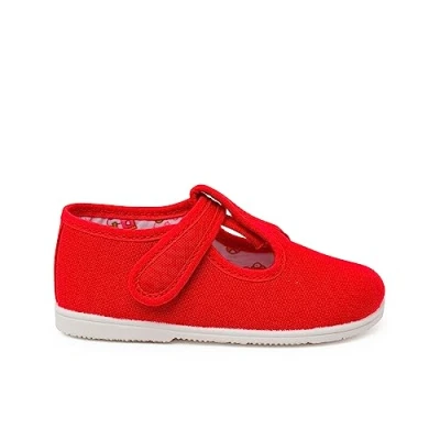 Image of Pisamonas Pepitos FINA Cierre Adherente Baby shoes for kids, Size: 2.5K, Rojo Textile