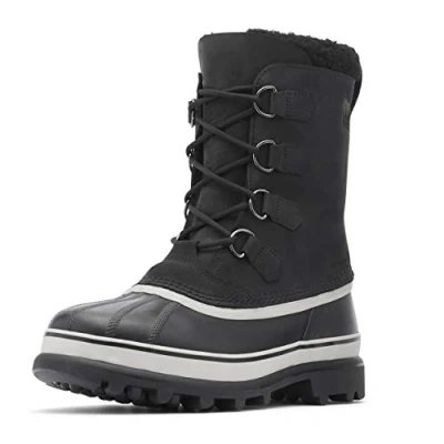 Image of Sorel Men&#039;s Caribou Wp Waterproof Snow Boots, Black Dark Stone, 10 UK