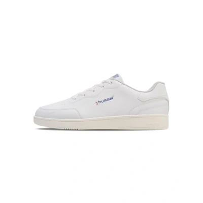 Image of Hummel Match Point MP Unisex Trainers, Size: 6.5, White/blue Pu