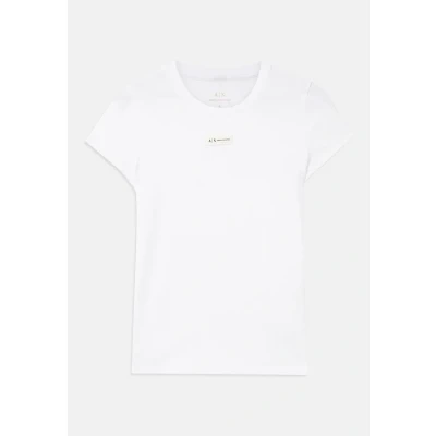 Image of Armani Exchange Basic Tshirt, Women&#039;s, Size: Large, Optic white