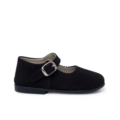 Image of Pisamonas Ankle strap ballet pumps for kids, Size: 5.5K, Azul marino Leather