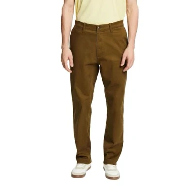 Image of Esprit Classic Straight FIT Trousers, Men&#039;s, Size: 31x30, Khaki green