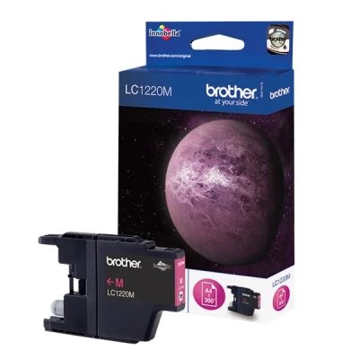 Image of Brother LC 1220BK Inkjet Cartridge, Black, Single Pack, Standard Yield, Includes 1 x Genuine Supplies