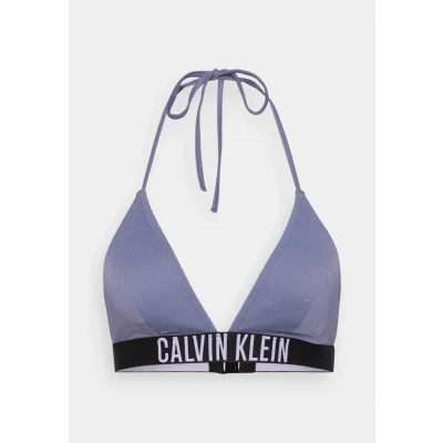 Image of Calvin Klein Swimwear Triangle Bikini top, Women&#039;s, Size: XS, Grisaille
