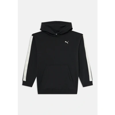 Image of Puma ESS TAPE Relaxed Hoodie Unisex Sweatshirt for kids, Size: 16y (15 16y), Black
