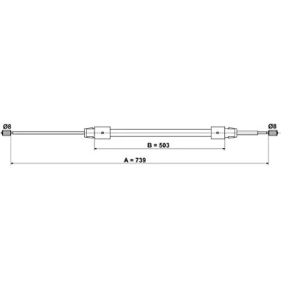 Image of Cable, parking brake ATE 24.3727 0422.2