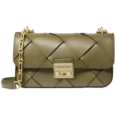 Image of Michael Kors Tribeca Chain Across body bag, Women&#039;s, Size: One Size, Safari green