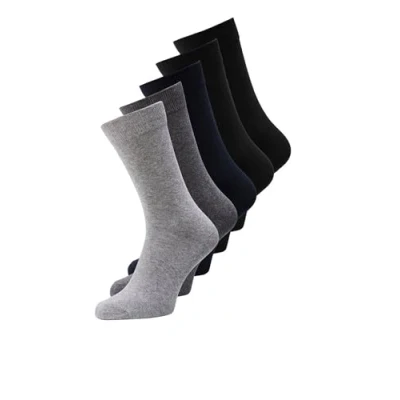 Image of Jack &amp; Jones Jacjens SOCK 5 PACK Socks, Men&#039;s, Size: One Size, Dark grey melange