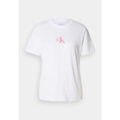 Image of Calvin Klein Jeans Classic LOGO TEE Print Tshirt, Women&#039;s, Size: XXS, Brilliant white