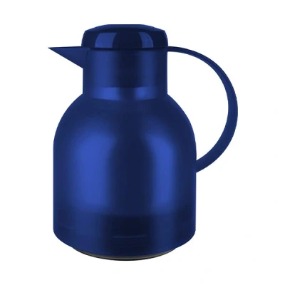 Image of Emsa 504231 Samba Quick Press closure vacuum jug, 1.0 litres, translucent blue
