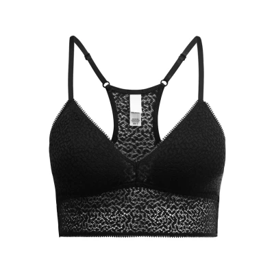 Image of DKNY Intimates Racerback Longline Bralette Bustier, Women&#039;s, Size: Small, Black