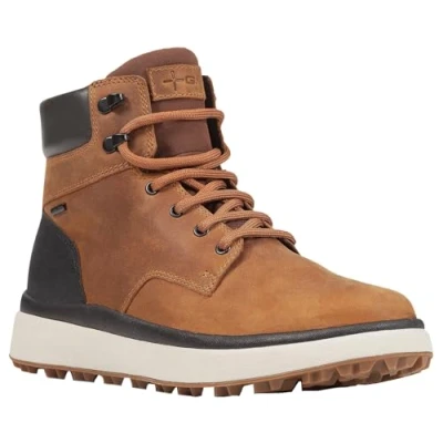 Image of Geox Laceup ankle boots, Men&#039;s, Size: 9, Ochre black Leather/synthetics