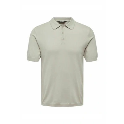 Image of Only &amp; Sons Men&#039;s Polo Shirt, Silver Lining, S
