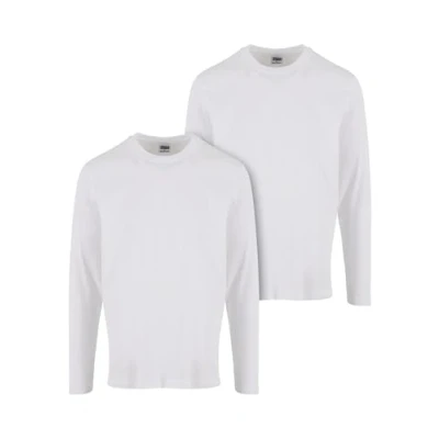Image of Urban Classics 2PACK Long sleeved top, Men&#039;s, Size: 4XL, white
