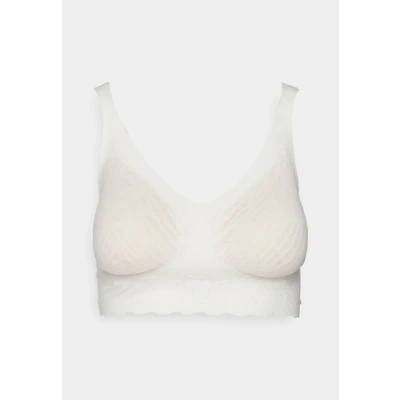 Image of Sloggi Women&#039;s Zero Feel Bliss Bralette Bra, Silk White, L