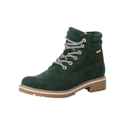 Image of Tamaris Winter boots, Women&#039;s, Size: 5, Green Leather and textile