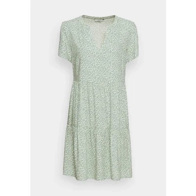 Image of ONLY Zally LIFE S/S THEA NOOS PTM Day dress, Women&#039;s, Size: XS, Green/white