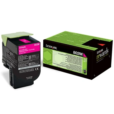 Image of Lexmark 80C20M0 Return Program Toner Cartridge, Magenta