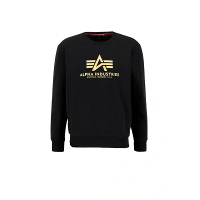 Image of Alpha Industries Carbon Sweatshirt, Men&#039;s, Size: Small, Black gold